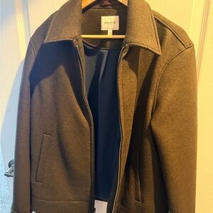 Wool Brushed Bonobos Olive Green Jacket